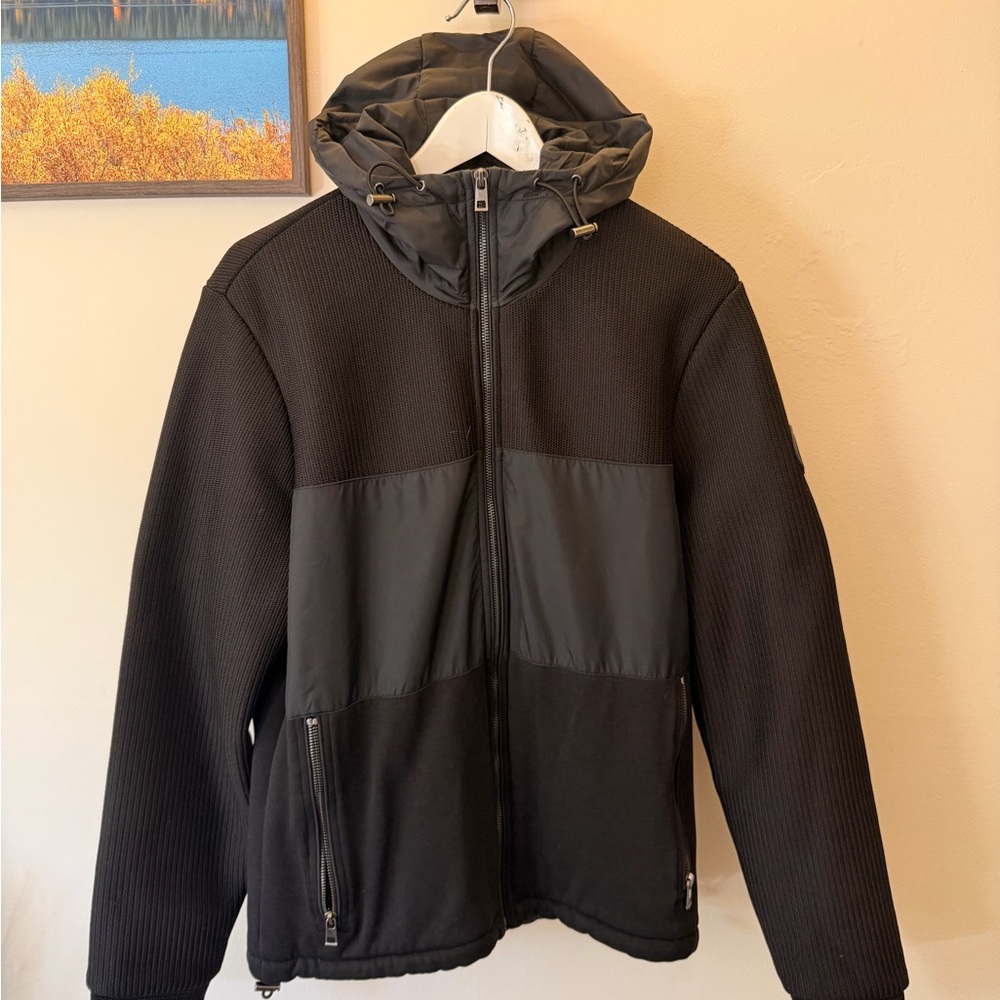 Michael Kors Black Performance Jacket with Hood